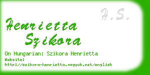 henrietta szikora business card